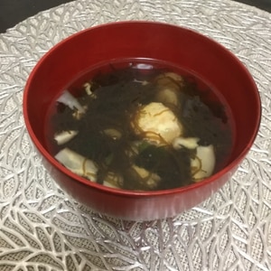 もずくと椎茸のお吸い物♪